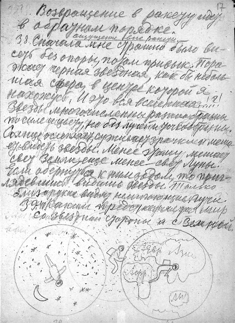К. Э. Циолковский. Альбом космических путешествий. 1933. К. Э. Циолковский. Альбом космических путешествий. 1933. Публикуется по материалам из Архива РАН (Фонд 555, Опись 1, Дело 84). Скан 023