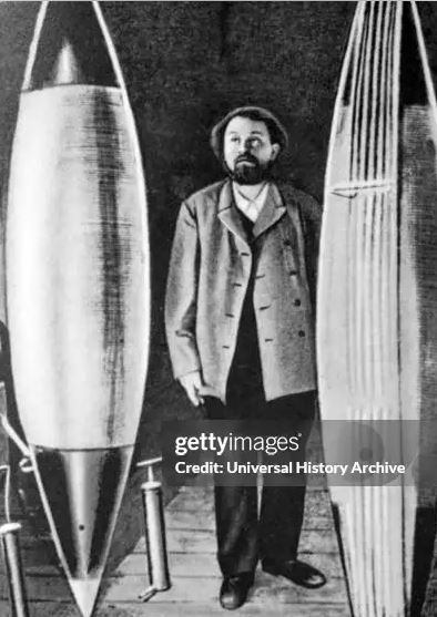 Архивная фотография с изображением К. Э. Циолковского, оцифрованная и представленная через стоковое агентство Getty Images (gettyimages.co.uk) Архивная фотография с изображением К. Э. Циолковского, оцифрованная и представленная через стоковое агентство Getty Images (gettyimages.co.uk)